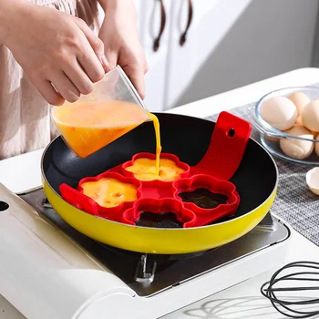 1 бр. силикон незалепващо фантастично пръстен за приготвяне на яйчни палачинки, кухненски Форми за печене на Омлет, флип-надолу форма за приготвяне на яйца на пръстените