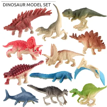 12 бр., които наподобяват фигури на динозаври, играчка, Парка на Динозаврите, Велоцираптор, тиранозавър рекс, модел играчка, подарък за деца, образователни играчки, колекция от модели на динозаври