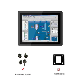17-Инчов една индустриална универсален компютър с капацитивен сензорен екран mini tablet Panel PC с RS232 COM за win10 Pro
