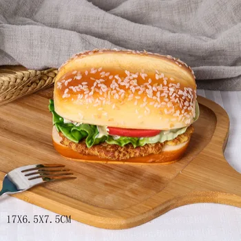 1БР Изкуствен кухненски хамбургер, реалистична обстановка за хранене, фотография, имитации на храна, модел торта, украса от чаено маса FCYY-005