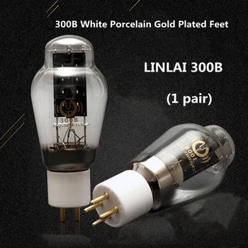 (2 ЕЛЕМЕНТА) Клапан LINLAI 300B / черна гума с никелово покритие / бял порцелан с позлатени крачета / оригиналната тест двойка