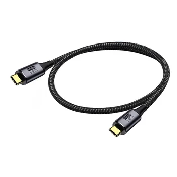 Cablecc е Съвместим с TB3/4 с зарядно кабел USB4 мощност 100 W 40 Gbit/s и 8K @ 60Hz 5K @ 60Hz USB4.0