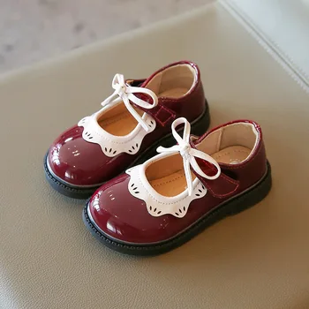 COZULMA/ 2022 Пролетно детски Ежедневни Обувки от 1 до 12 години за малки момичета; Модел обувки на принцесата Мери Джейн с папийонка; Кожа обувки за момичета