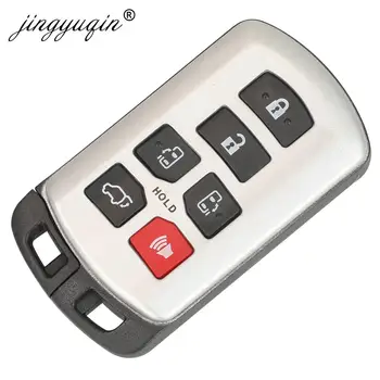 jingyuqin 6 Бутони, Smart Remote Car Key Shell Case Корпус за Toyota Sienna 2011 2012 2013 2014 2015 2016 2017 2018 2019 2020