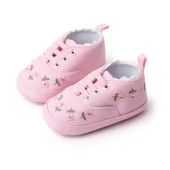 Kruleepo/ Обувки за Новородени с Цветна Бродерия, Първите Проходилка За Момчета и Момиченца, Ежедневни Обувки с Цветен Модел, Всесезонни устойчива на плъзгане Schuhe