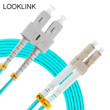 LOOKLINK 1-10 Метра Оптоволоконная скок LC-SC UPC OM3 PVC мулти-режим пълен Дуплекс кабел 3,0 мм, от оптични влакна
