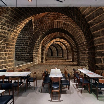 papel de parede para quarto Тапети по поръчка 3D подземен тунел проход СЪДЪРЖАНИЯ ресторант фон стенни рисувани от папие-маше
