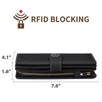 RFID-антимагнитный женски портфейл 2023, нов модерен случайни чантата си, мултифункционален портфейл от изкуствена кожа, чанта, голям капацитет