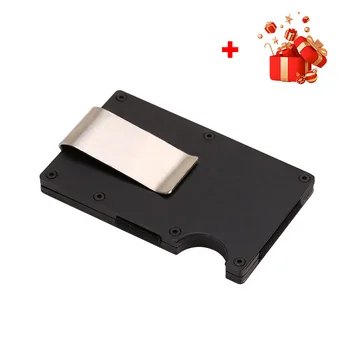 Rfid Метален държач за кредитни карти, портфейли, мъжки женски тънък мини-калъф за кредитни карти, елегантен алуминиев минималистичен смарт портфейл Tarjetero