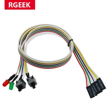 RGEEK 10 бр. компютър дънната Платка ATX PC Рестартиране на захранващ кабел 2 за Включване/изключване/нулиране с led подсветка