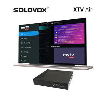 SOLOVOX Потоковая конзола XTV Air MYTVOnline за Android 11 IPTVLive XTVAir Приемник SoC S905W2 2G 16G AV1 4K Bluetooth STK XC