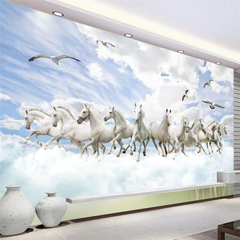 wellyu papel de parede para quarto Тапети по поръчка на Принц на Бял кон, 3D моден пейзаж ТЕЛЕВИЗИЯ монтиране на украса живопис