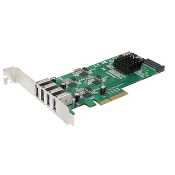 Адаптер, PCIE 20G към USB 3.0 с 4 независими карти за разширяване на USB с 15-пинов порт SATA