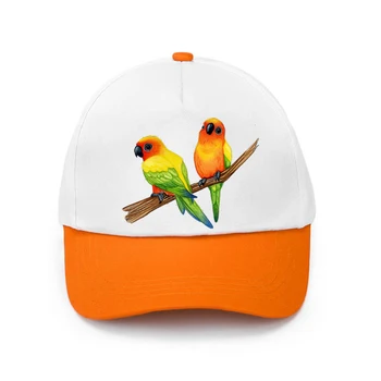Бейзболна шапка с принтом птици и животни, изработени по поръчка, регулируем детска шапка за момчета и момиченца, шапка от слънцето, хип-хоп шапка, Въведете своя дизайн