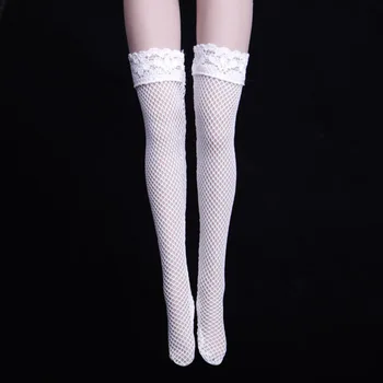 Бели мрежести чорапи за момичета в мащаб 1/6 за 12 