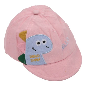 Детски шапки, памучни регулируеми летни шапки за деца, шапки с динозавром от анимационен филм за малки момчета и момичета, 4 цвята D5QA