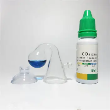 Дифузна стъкло за проверка капки на CO2 в аквариума, приложено към монитора Сензор-детектор на CO2, индикатор за аквариум, Аквариум за водни растения, тест PH