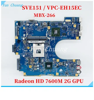 За SONY SVE151 VPC-EH15EC дънна платка на лаптоп HD7600M 2G GPU HM76 S1202-2 48.4RM02.021 MBX-266 A1902998A A1885198A дънната Платка