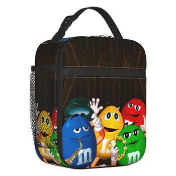 Изработена по Поръчка забавна чанта за обяд с бонбони M &M ' s, дамски топло чанта-хладилник, изолиран обяд-бокс за Детски Училище