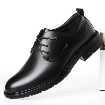 Класически мъжки модела обувки в света на стил, с асансьор, модерен елегантни официални сватбени обувки, мъжки офис обувки-oxfords, увеличаване на растежа, за мъже
