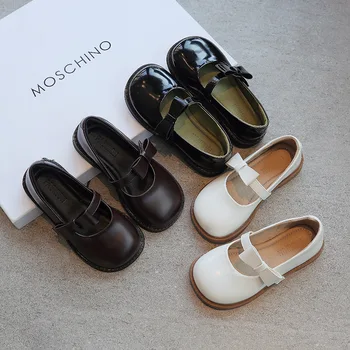 Кожени обувки за момичета, обувки принцеса 2023, пролет/лято, новите детски тънки обувки, обувки-съкровище за малките момичета