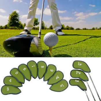 комплект железни покривала за голф 12x, калъф за стикове за голф, защитни покривала за стикове за голф за жени