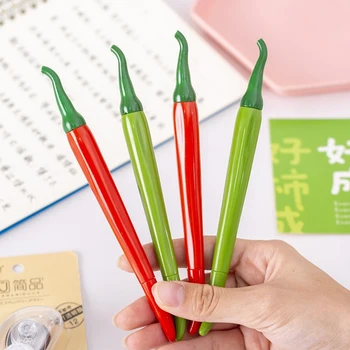 Креативна гел писалка с червени и зелени чушки, студентска награда, подарък за канцеларски материали