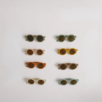 Летни детски пластмасови слънчеви очила, боядисана кутия за очите, аксесоари за фотография на паметта за растежа на бебето слънчеви очила