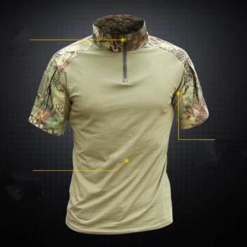 Лятна градинска туризъм, лов тениска, за мъже тактически униформи, камуфляжные армейските блузи с къс ръкав, бързосъхнеща тениска за къмпинг