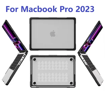 Матиран цветен калъф за лаптоп 3 в 1 с пълна защита за 2023 Apple M2 Pro MacBook 14,2 