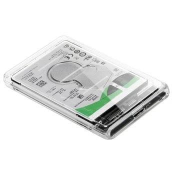 Нов високоскоростен външен твърд диск, SSD HDD с капацитет 2 TB интерфейс USB 3.0-2.5 инча в прозрачен корпус