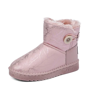 Обувки за момчета, топли детски зимни обувки за момичета, маратонки, зимни детски зимни обувки, Спортна мода 2021, кожена детски памучен обувки