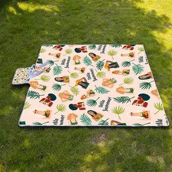 Подложка за пикник одеало за пикник с принтом, пролетно-лятно одеало за къмпинг, аксесоари за пикник