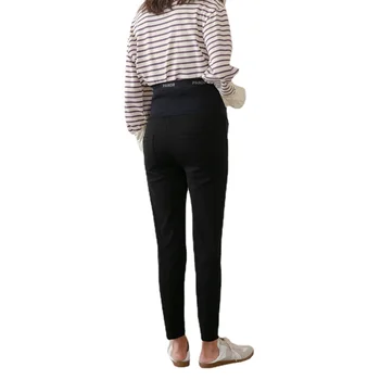 Пролетно корейската версия на модерен панталон за бременни с висока талия, удобни панталони за подкрепа на корема, тесни панталони-моливи Ｐ0111