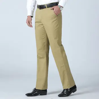 Пролетта висококачествен брендовый бизнес костюм, модел панталони, мъжки гладка обикновена ежедневни директни офис официални панталони, мъжки A197