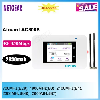 Разблокированная Netgear Aircard 800S (AC800S) 450 Mbps, LTE Cat.9 Мобилна точка за достъп Optus Wifi 4G Модем Plus мобилен Wifi рутер PK 810S 790S