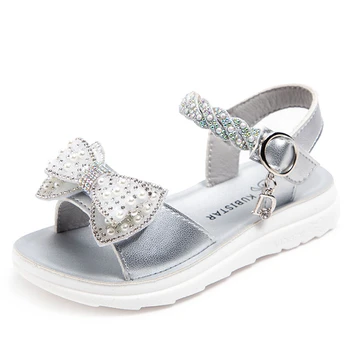 Сандали за момичета 2023 г., лятна детска мода обувки на принцесата, универсална детска мода мека изкуствена пеперуда, сладки, лъскави и шикозни модела обувки