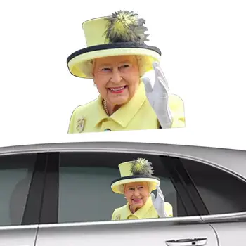 Стикер на кралица Елизабет лепенки за прозорци на коли Автомобили Етикети За превозните средства, Водоустойчив Забавни стикери за автомобил Някои стилове