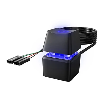Тенис на ключа на компютъра с RGB подсветка, дънна платка на КОМПЮТЪР, Бутон за включване/изключване на външната обувка, Бутонът за нулиране с кабел за домашен Интернет