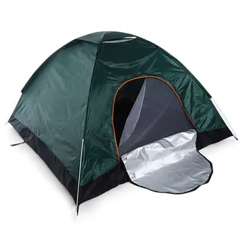 Тъмно зелена всплывающая автоматична палатка за къмпинг, туризъм палатка, семейни куполни палатки за къмпинг, разходки, пътуване