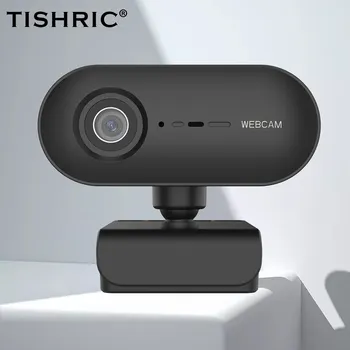 Уеб камера TISHRIC PC 1080P Full HD мини камера, уеб камера с автоматичен фокус за компютър USB-камера, уеб камера с микрофон