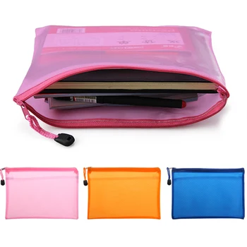 Чанта за документи, A5, джоб за файлове с цип органайзер за съхранение, офис училищен водоустойчив J60A